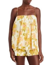 Rebecca Taylor Pleated Floral Print Tank   Bloomingdales at Bloomingdales