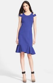 Rebecca Taylor Ponte Knit Off the Shoulder Dress at Nordstrom