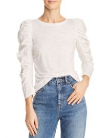 Rebecca Taylor Poplin  amp  Jersey Puff-Sleeve Top Women - Bloomingdale s at Bloomingdales