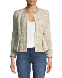 Rebecca Taylor Rainbow Tweed Peplum Jacket at Neiman Marcus