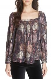 Rebecca Taylor Rose Clip Blouse at Nordstrom