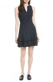 Rebecca Taylor Ruffle Hem Tweed Dress at Nordstrom