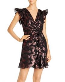 Rebecca Taylor Ruffled Cap Sleeve Jacquard Dress Women - Bloomingdale s at Bloomingdales