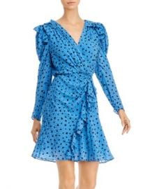 WornOnTV: Carissa’s blue dotted wrap dress on E! News Daily Pop ...