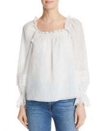 Rebecca Taylor Ruffled Metallic Top Women - Bloomingdale s at Bloomingdales