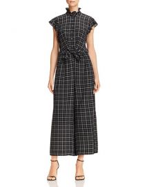 Rebecca Taylor Ruffled Plaid Silk Jumpsuit at Bloomingdales