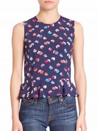 Rebecca Taylor Sakura Peplum Top  at Saks Off 5th