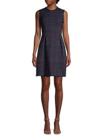 Rebecca Taylor Sleeveless Rainbow Tweed A-Line Dress at Saks Off 5th