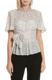 Rebecca Taylor Star Tie Silk Blend Blouse at Nordstrom