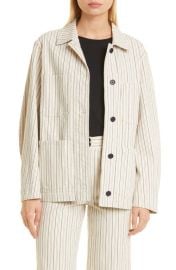 Rebecca Taylor Stripe Stretch Cotton Jacket at Nordstrom