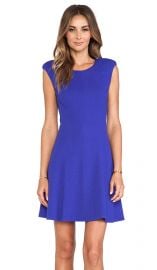 Rebecca Taylor Textured Ponte Dress in Royal  REVOLVE at Revolve