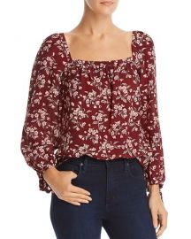 Rebecca Taylor Tilda Floral Silk Top at Bloomingdales