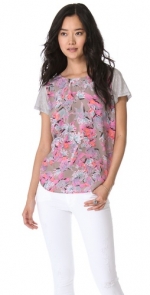 Rebecca Taylor Tropical print tee at Shopbop