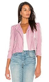 Rebecca Taylor Velvet Moto Jacket in Dusty Iris from Revolve com at Revolve