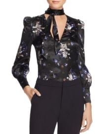 Rebecca Taylor Violet Tie-Neck Silk Blouse Bloomingdales at Bloomingdales