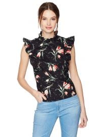 Rebecca Taylor Women s Sleeveless Ikat Pop Top at Amazon