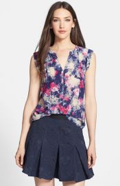 Rebecca Taylor and39Rose Gardenand39 Print Silk Top at Nordstrom