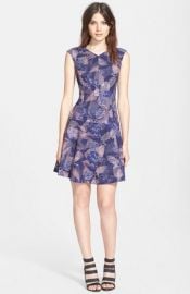 Rebecca Taylor and39Sonic Gardenand39 Print Fit andamp Flare Dress at Nordstrom