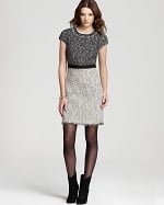 Rebecca Taylor tweed dress worn by Mindy at Bloomingdales