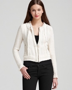 Rebecca Taylor white tweed jacket at Bloomingdales