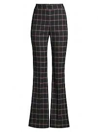 Rebecca Vallance - Peta Windowpane Flare Pants at Saks Fifth Avenue