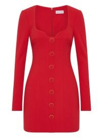 Rebecca Vallance Cameron button-front Mini Dress Red at Farfetch