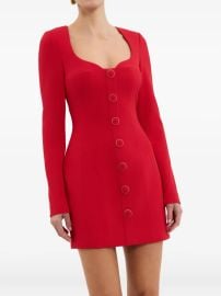 Rebecca Vallance Cameron button-front Mini Dress Red at Farfetch