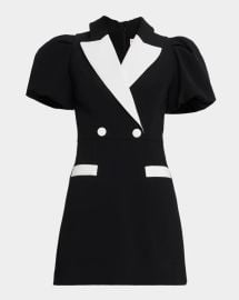 Rebecca Vallance Emma Puff Sleeve Blazer Mini Dress at Neiman Marcus
