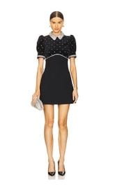 Rebecca Vallance Giovanna Short Sleeve Mini Dress In Black at Revolve