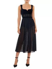 Rebecca Vallance Lilah Crystal Embellished Midi Dress at Saks Fifth Avenue