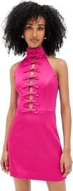 Rebecca Vallance Saskia Bow Halterneck Minidress at Amazon