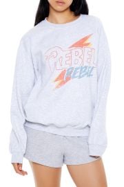 Rebel Rebel Fleece Pullover at Forever 21