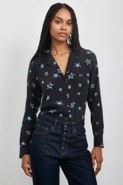 Rebel Shirt in Black Cosmic Stars at Rails