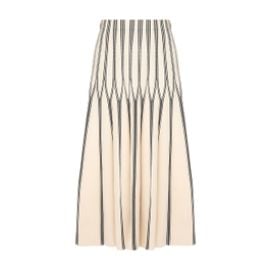 Rebellion Striped Midi Skirt Cream Stripe Online Zimmermann at Zimmermann