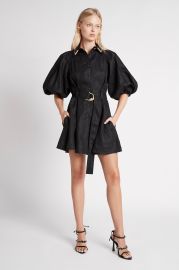 Recurrence Button Up Dress  Black at Aje