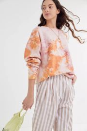 Recycled Tie-Dye Crew Neck Sweatshirt by Urban Renewal  at Urban Outfitters