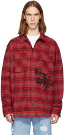  Red & Black Flannel Check Shirt by Off-White at Ssense