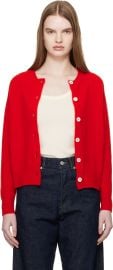Red Ada Crewneck Cardigan at ssense