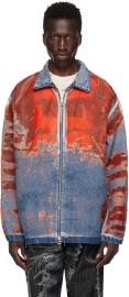 Red And Blue D Krap Fse Denim Jacket at ssense