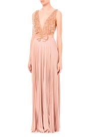 Red Carpet dress with embroidered bodice at Elisabetta Franchi