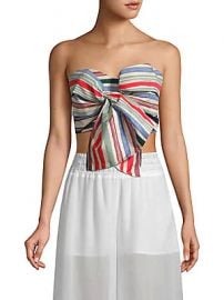 Red Carter - Perth Striped Strapless Cropped Top at Saks Off 5th