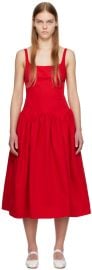 Red Cricket Midi Dress at ssense