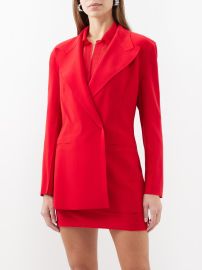 Red Double-breasted jersey suit jacket Norma Kamali UK at Matches