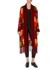 Red Firework Floral Burnout Velvet Kimono by The Kooples at Bloomingdales