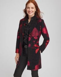 Red Floral Jacquard Topper Chicox27s at Chicos