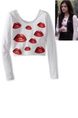 Red Hot Lips Crop Top at Royal Rabbit