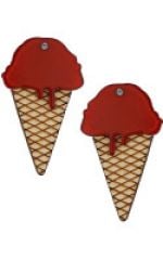 Red Ice Cream Earrings at Topshop