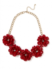 Red Jumbo Bloom Necklace at Bauble Bar