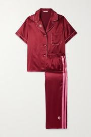 Red Katelyn Yana striped satin pajama set MORGAN LANE NET-A-PORTER at Net a Porter