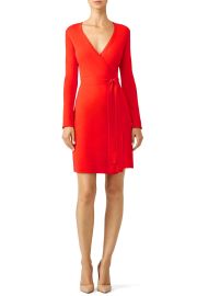 Red Knit Wrap Dress by Diane von Furstenberg for 40 Rent the Runway at Rent the Runway